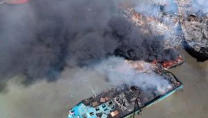 Kebakaran Kapal Pelabuhan Tegal