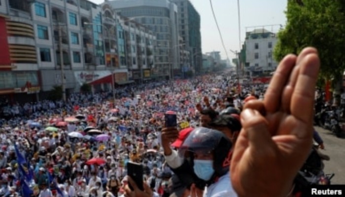 Demonstran Myanmar