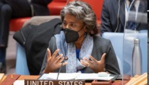 Duta Besar AS untuk PBB Linda Thomas-Greenfield.