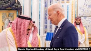 Raja Salman dan Joe Biden
