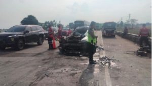 Kecelakaan Beruntun Tol Penjagan