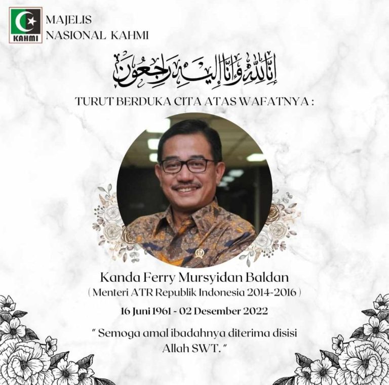 Ferry Mursyidan Baldan Meninggal Dunia