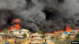 Kamp Rohingya Terbakar