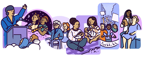 Doodle tahunan memperingati Hari Perempuan Internasional 2023. Foto Google