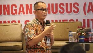 Deputi Bidang Perlindungan Khusus Anak Kementerian PPPA, Nahar saat memberikan arahan