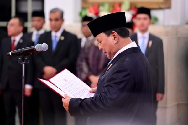 Presiden Prabowo Lantik Staf Khusus