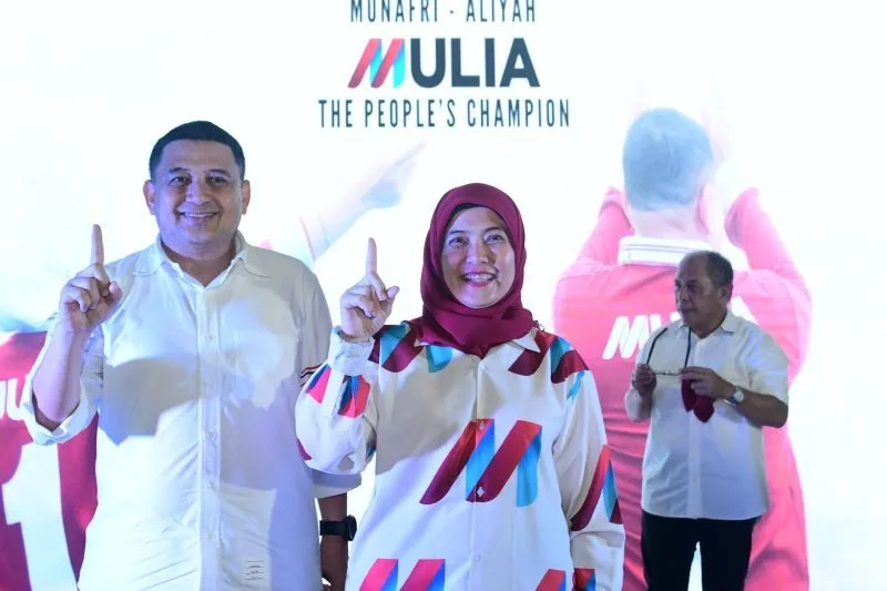 Pasangan calon wali kota dan wakil wali kota Makassar Munafri Arifuddin