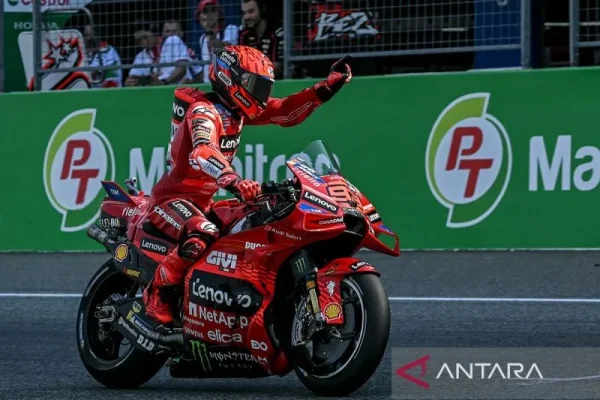 Pembalap Sprint Ducati Lenovo asal Spanyol Marc Marquez
