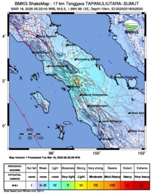 Gempa Tapanuli Utara