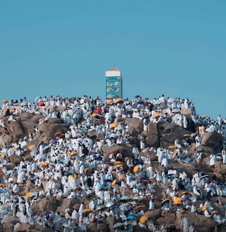 Jemaah haji wukuf di Arafah.