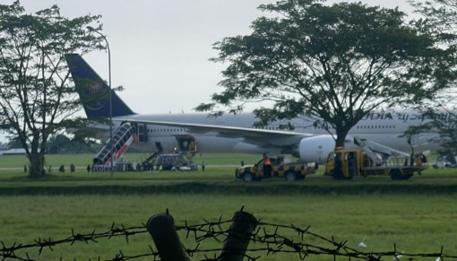 Pesawat Haji Diancam Bom