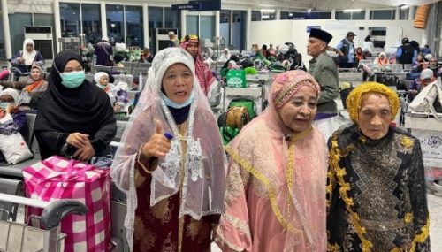 Jemaah haji pulang