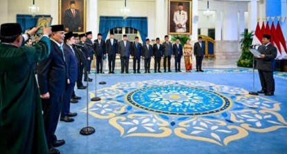 Prabowo Lantik Menteri