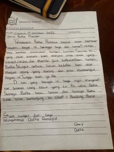 Surat untuk Presiden Prabowo