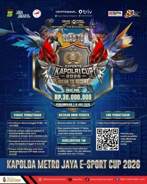Polda Metro Jaya Gelar Road to E-Sport Tournament Kapolda Cup 2026