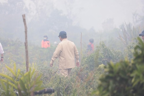 Prabowo pantau Karhutla Kalimantan