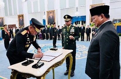 Kapolri Suyudi Dilantik Presiden Prabowo